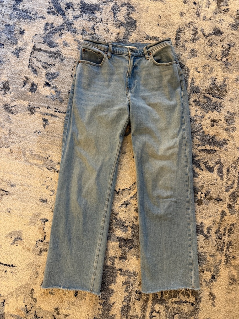 Abercrombie & Fitch Light Blue Low Rise Baggy Jeans